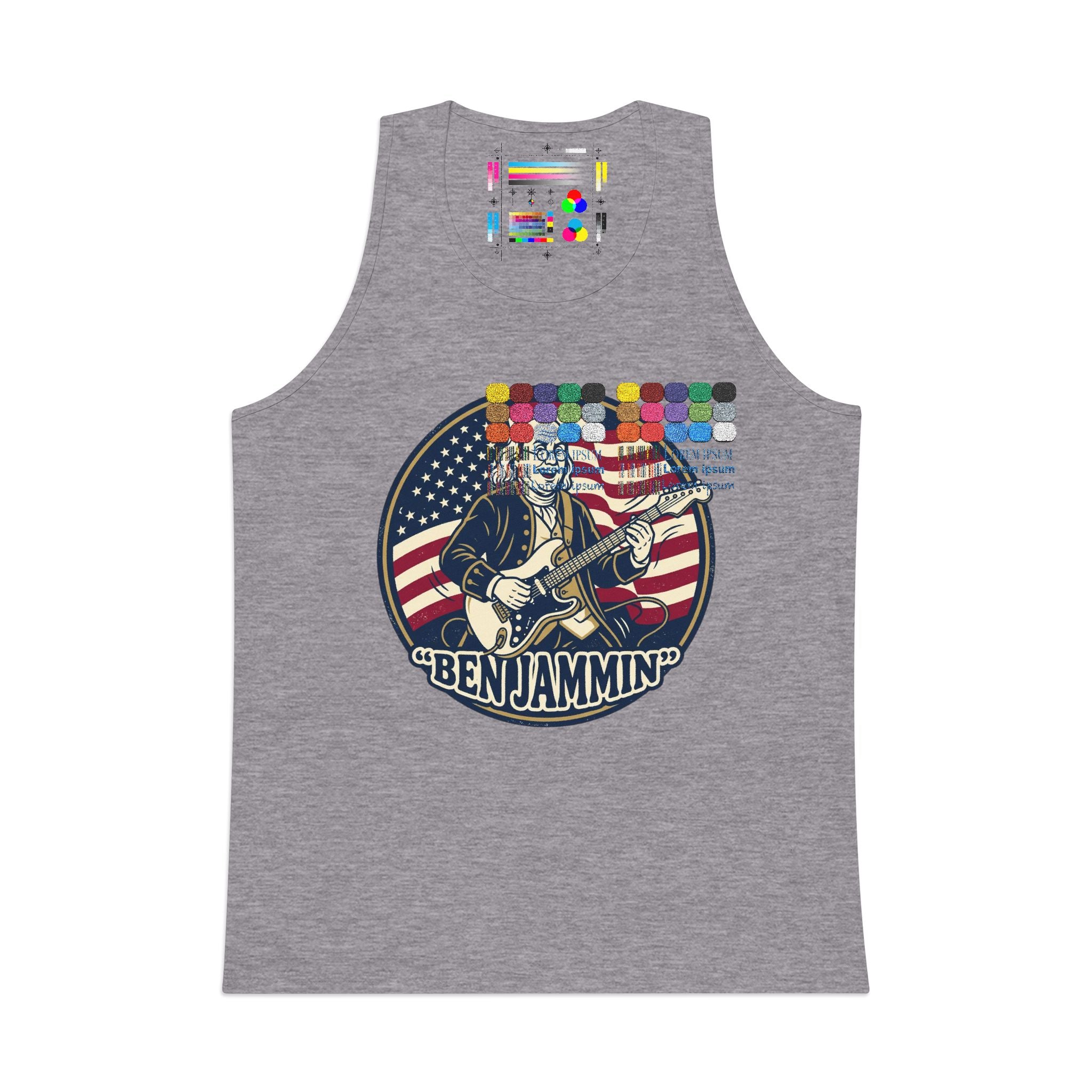 Patriotic "Ben Jammin" Tank Top — Men's Americana Music & Independence Day Tank