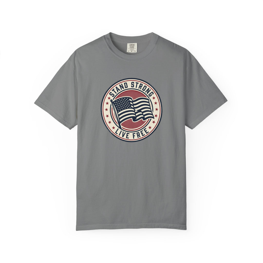 Patriotic "Stand Strong, Live Free" T-Shirt