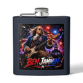 Patriotic Rock Flask — "Ben Jammin" 6oz Stainless Steel Hip Flask