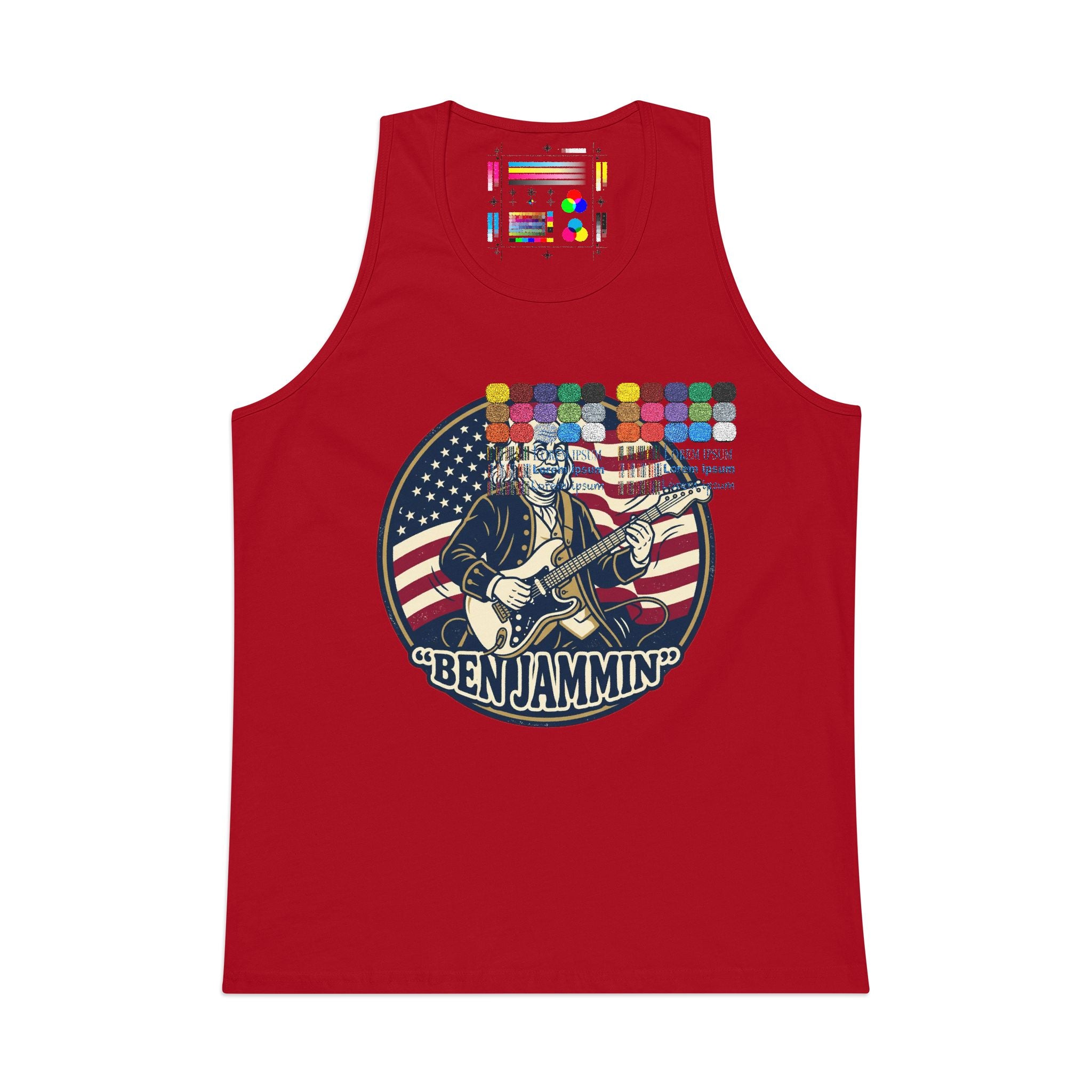 Patriotic "Ben Jammin" Tank Top — Men's Americana Music & Independence Day Tank