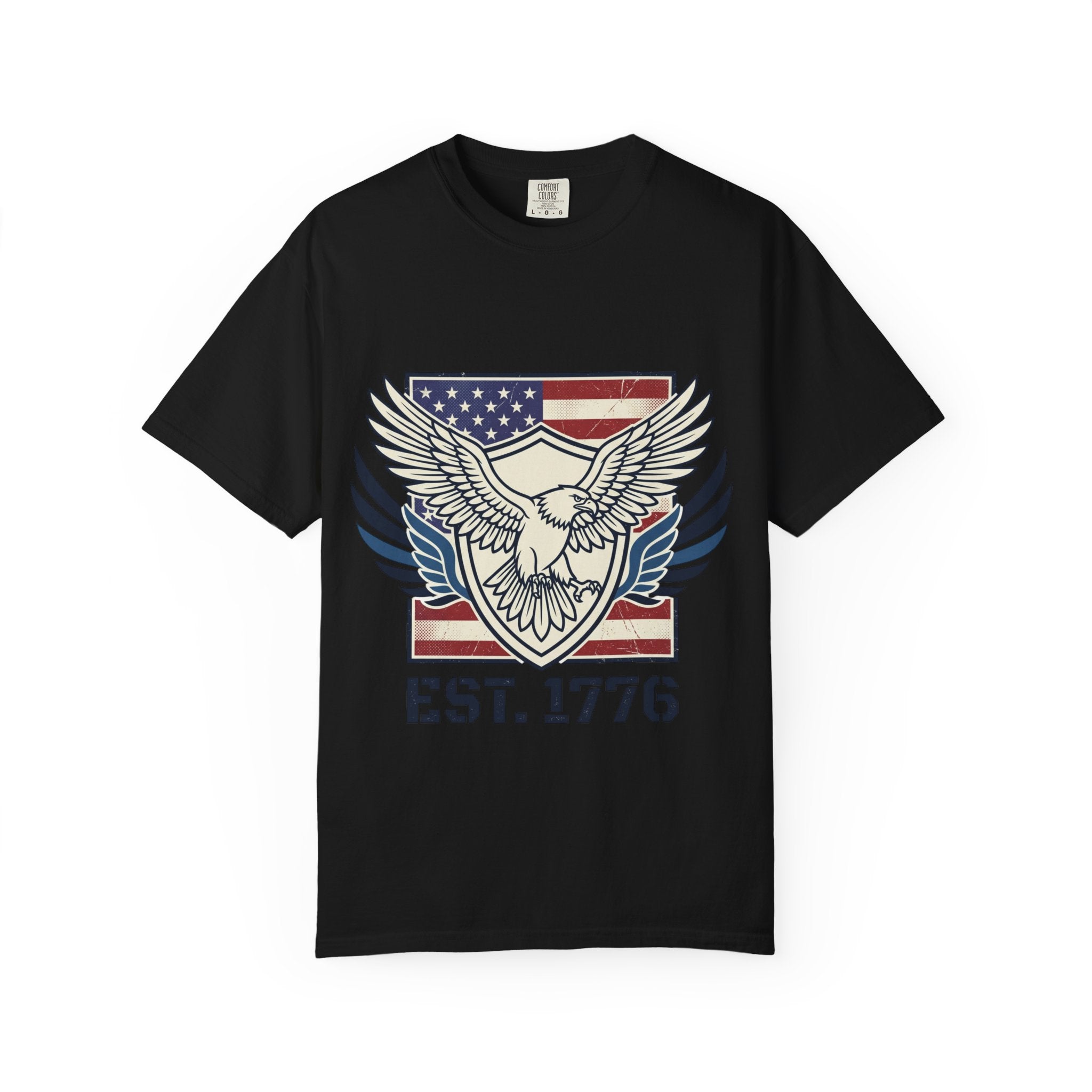 Patriotic Eagle T-Shirt – American Flag "EST. 1776" Vintage Graphic Tee