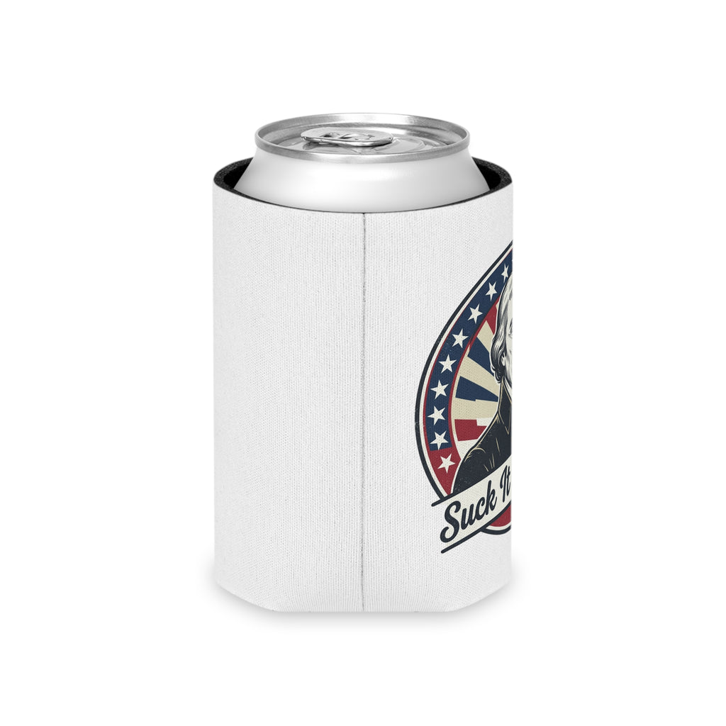 Can Cooler - Vintage Patriotic 'Suck It England!' Beer Can Koozie