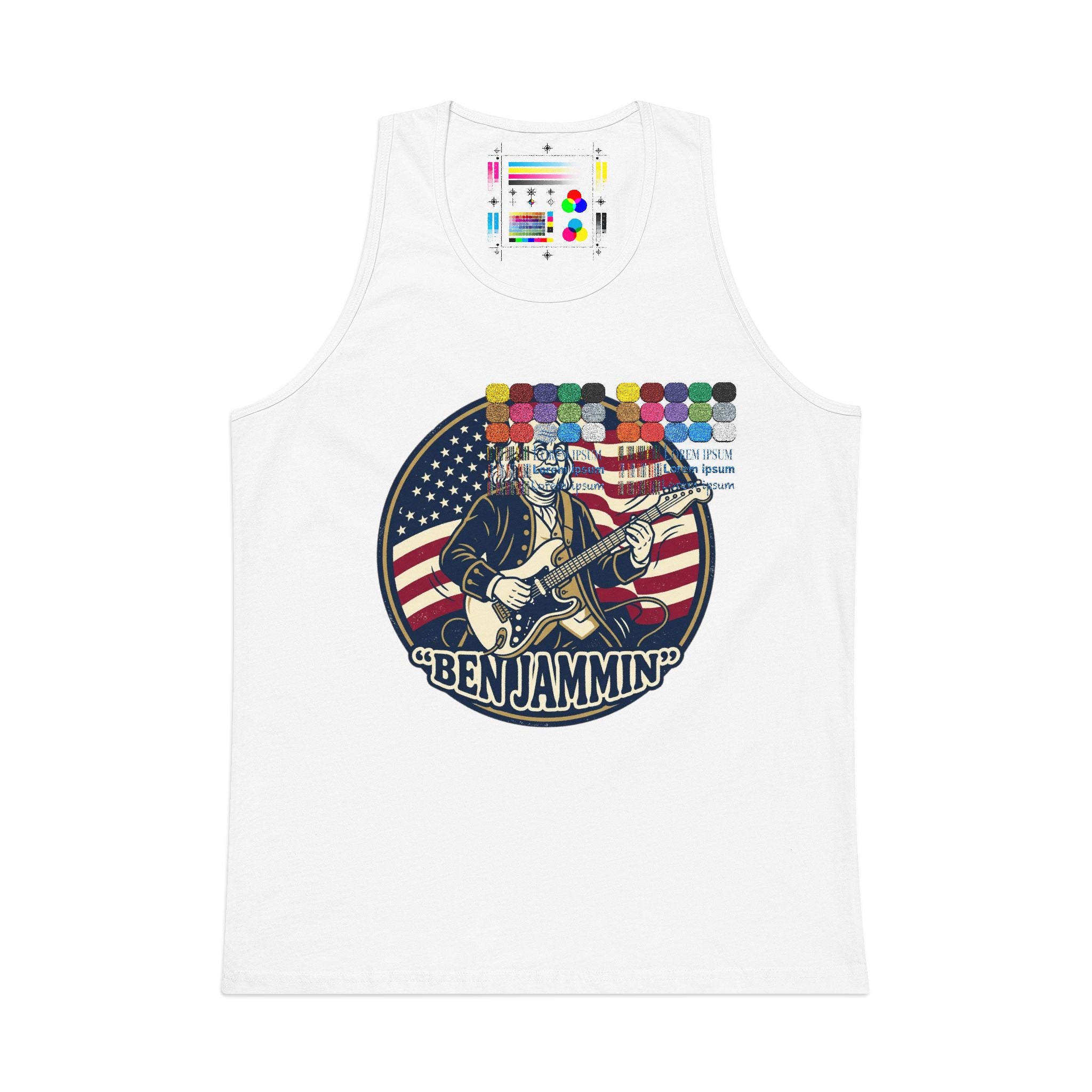 Patriotic "Ben Jammin" Tank Top — Men's Americana Music & Independence Day Tank
