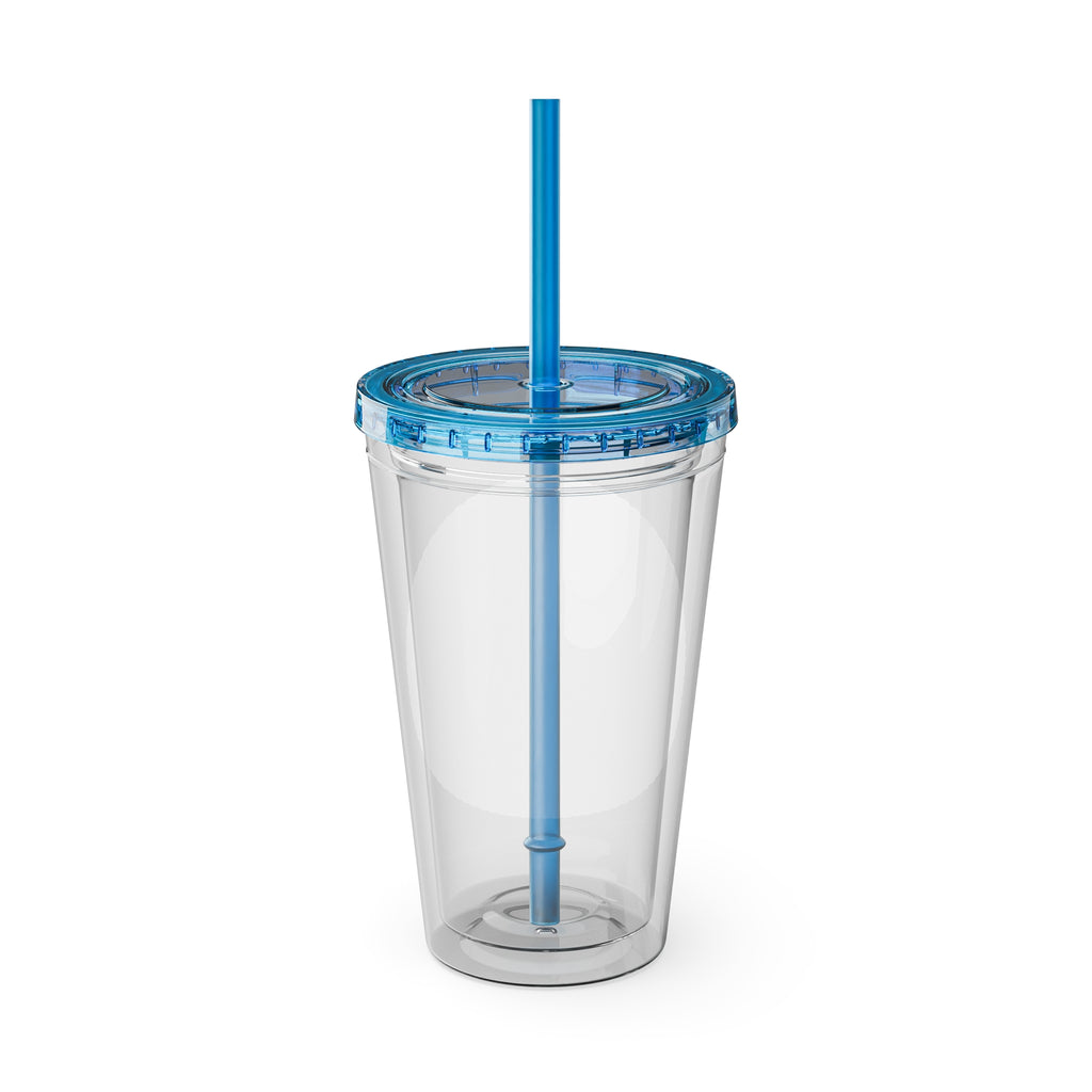 Freedom Juice 16oz Tumbler with Straw – Patriotic USA Celebration Drink Cup