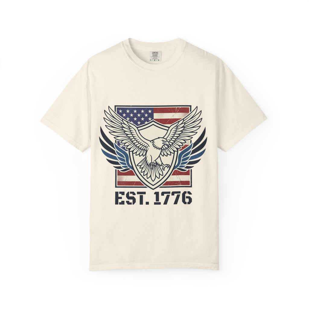 Patriotic Eagle T-Shirt – American Flag "EST. 1776" Vintage Graphic Tee