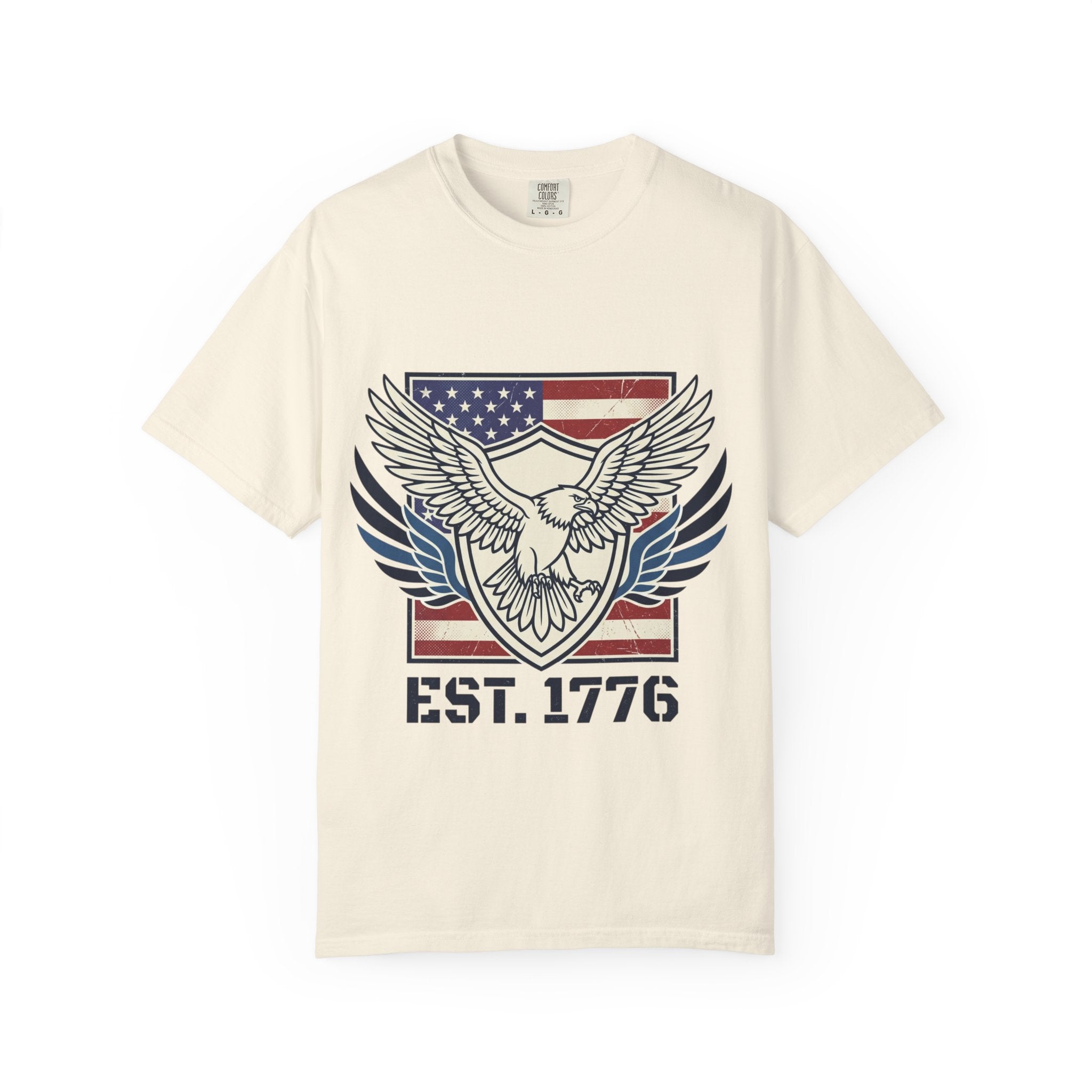 Patriotic Eagle T-Shirt – American Flag "EST. 1776" Vintage Graphic Tee
