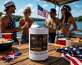 "One Nation Under Beer" Patriotic Beer Can Koozie