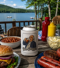 Can Cooler — "Ben Chugging" Patriotic Founding Fathers Beer Koozie