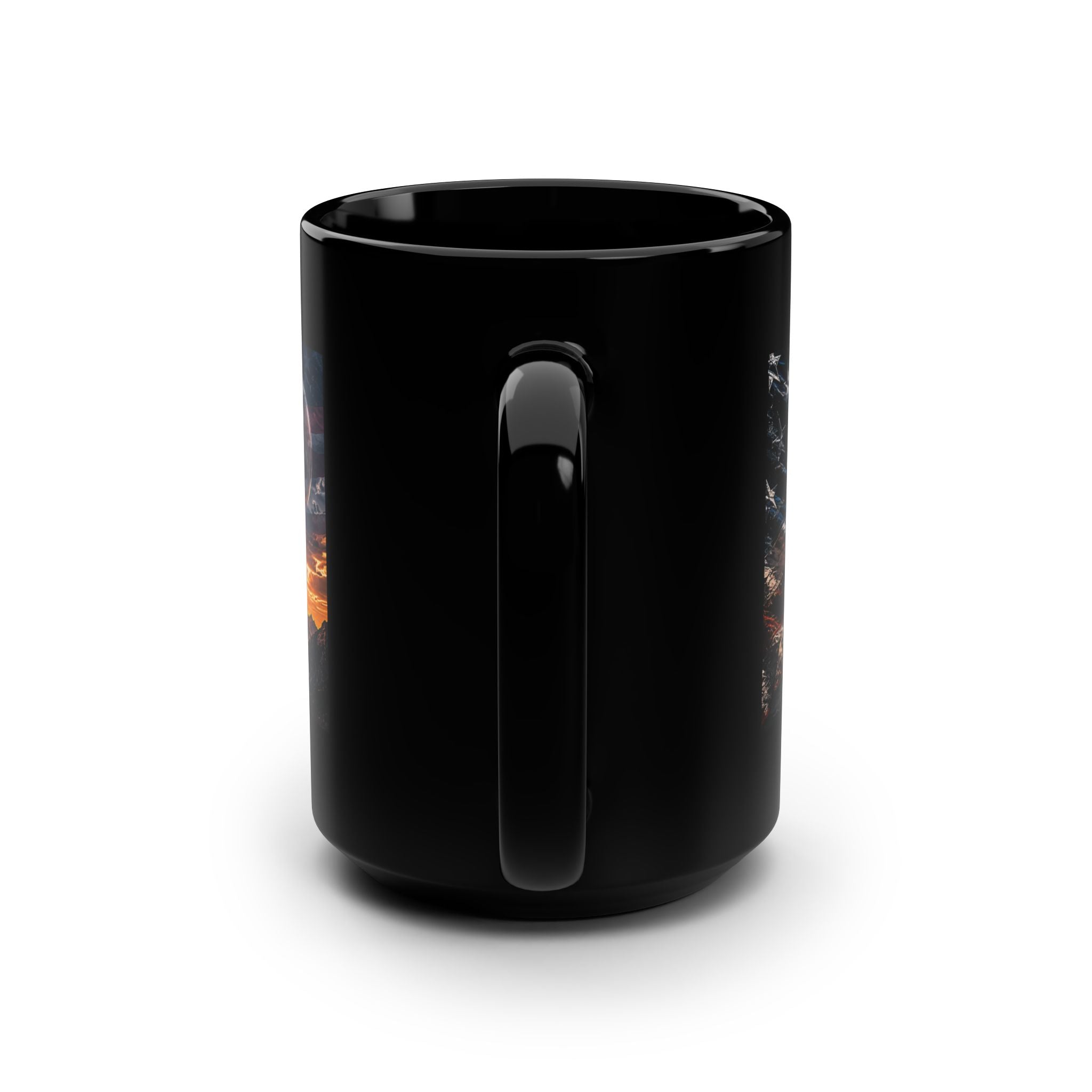 Primeagle Supply Black 15oz Mug — Patriotic Eagle Logo Coffee Cup