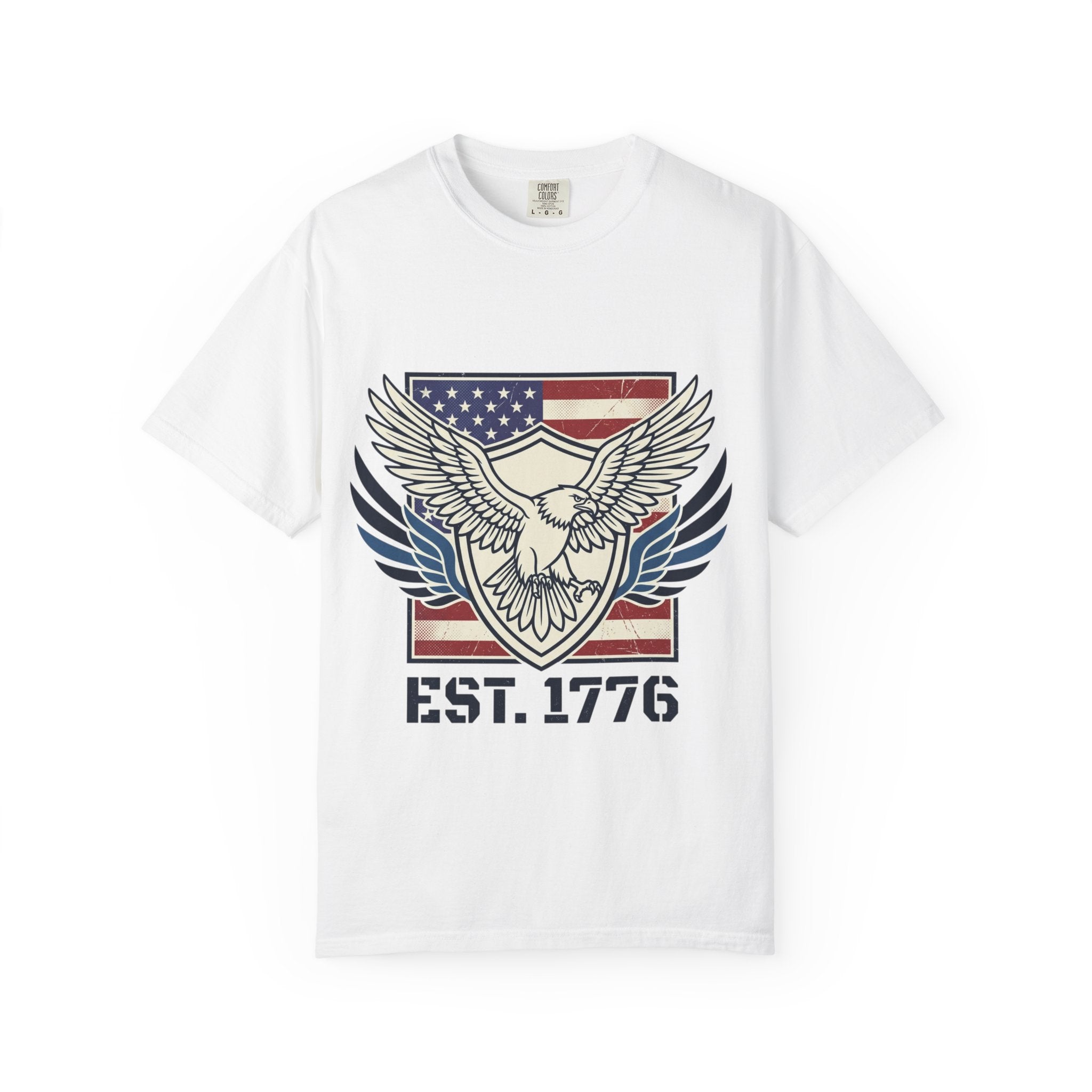 Patriotic Eagle T-Shirt – American Flag "EST. 1776" Vintage Graphic Tee