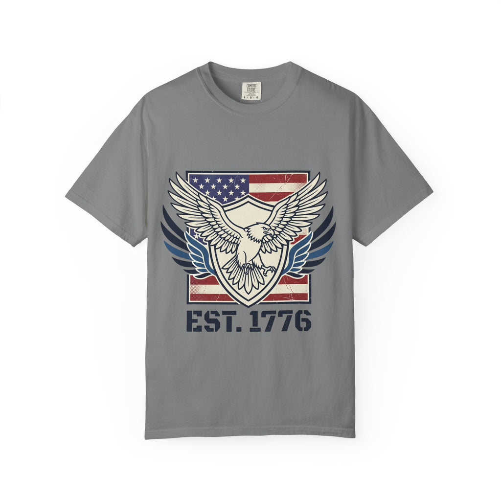 Patriotic Eagle T-Shirt – American Flag "EST. 1776" Vintage Graphic Tee