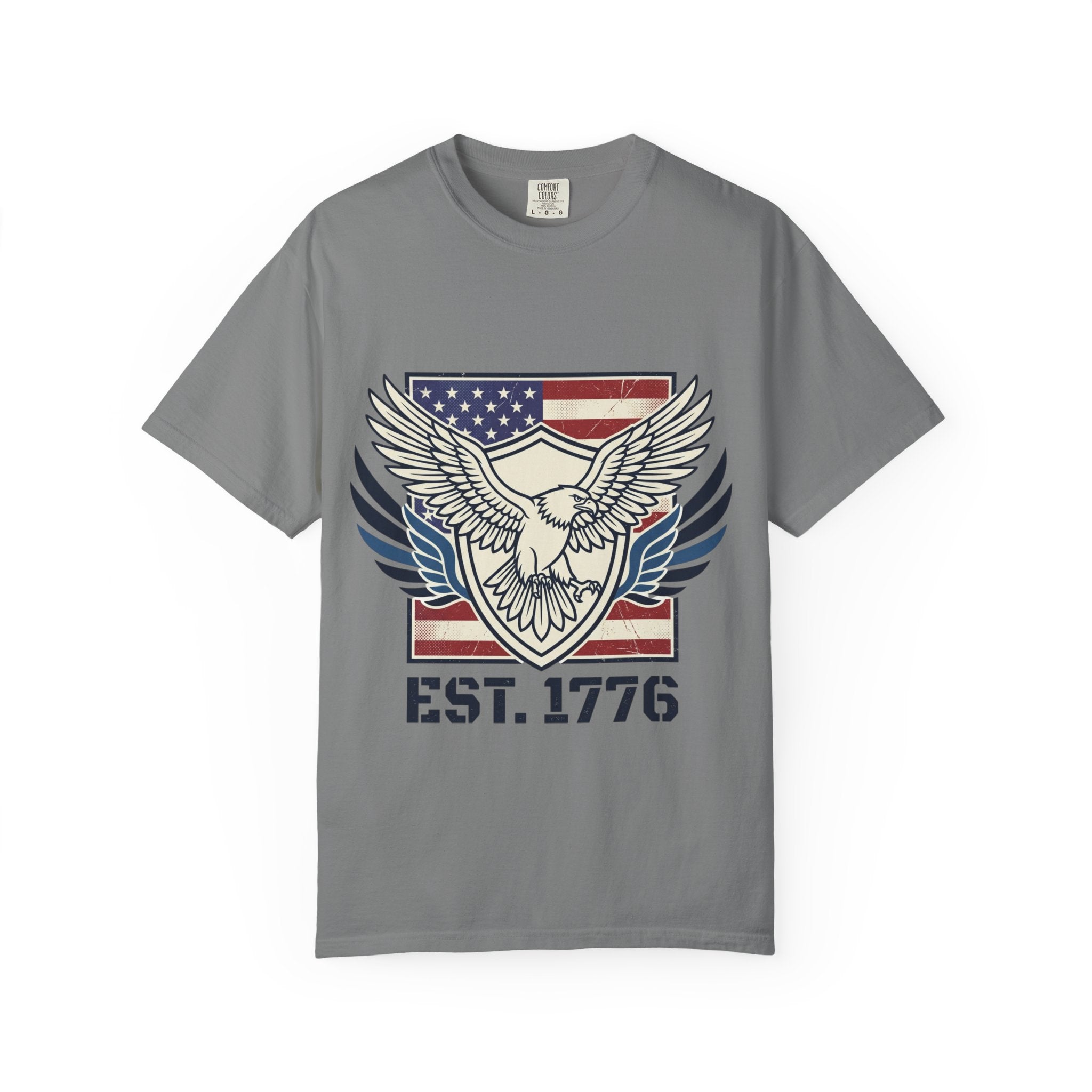 Patriotic Eagle T-Shirt – American Flag "EST. 1776" Vintage Graphic Tee