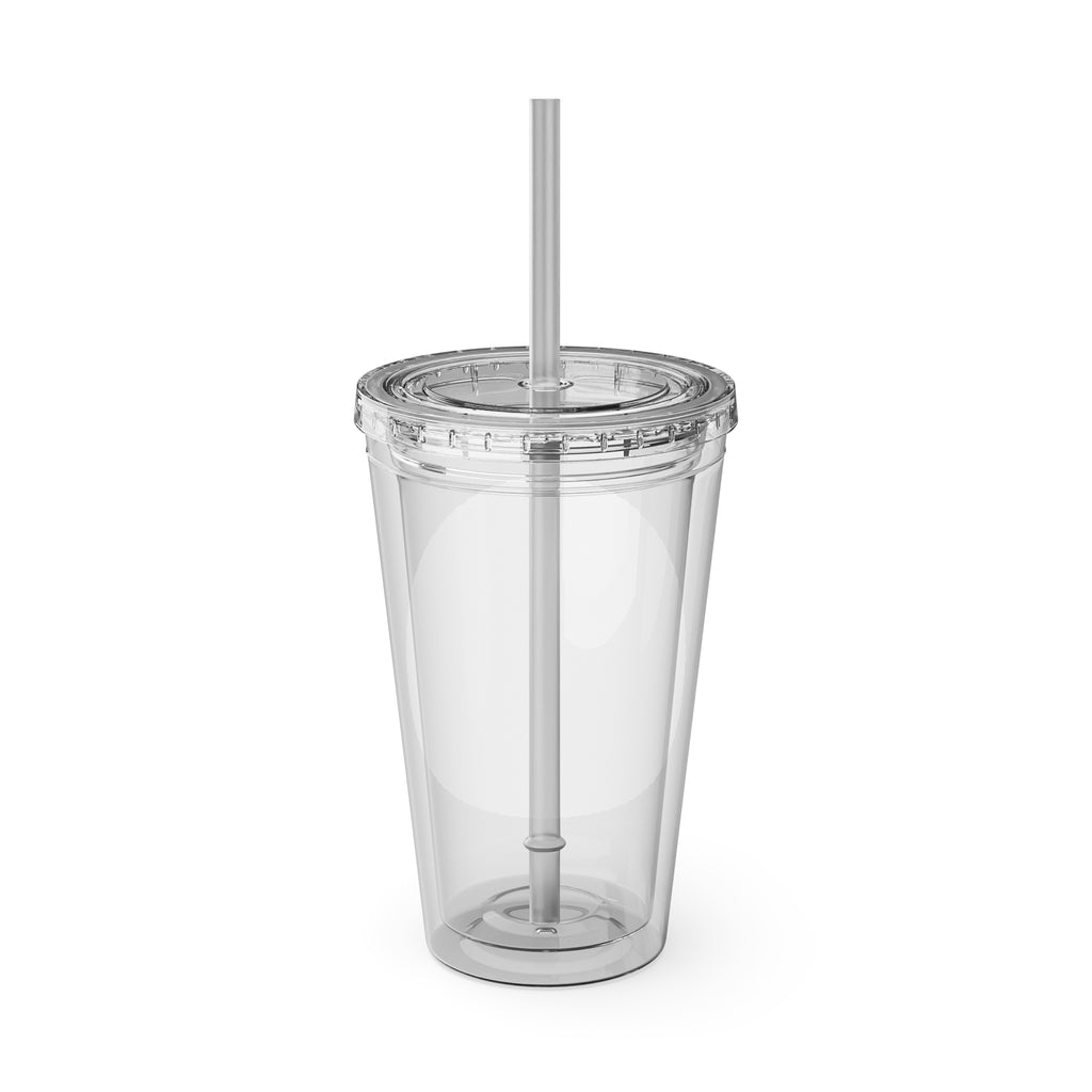 Freedom Juice 16oz Tumbler with Straw – Patriotic USA Celebration Drink Cup