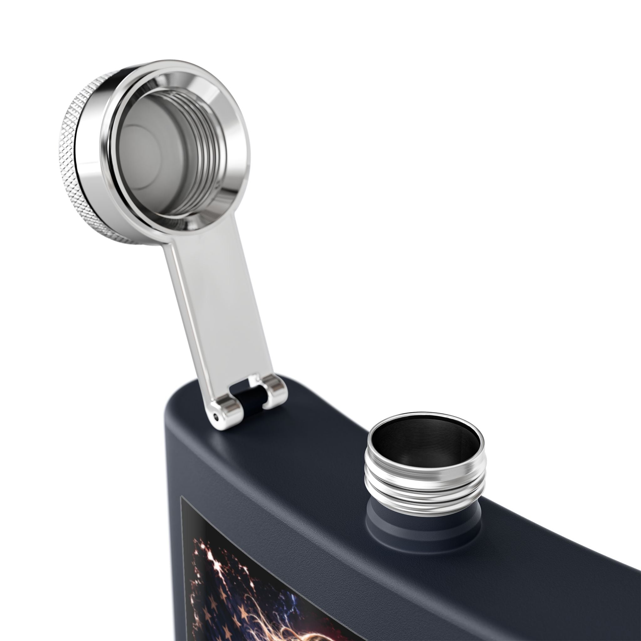 Patriotic Rock Flask — "Ben Jammin" 6oz Stainless Steel Hip Flask