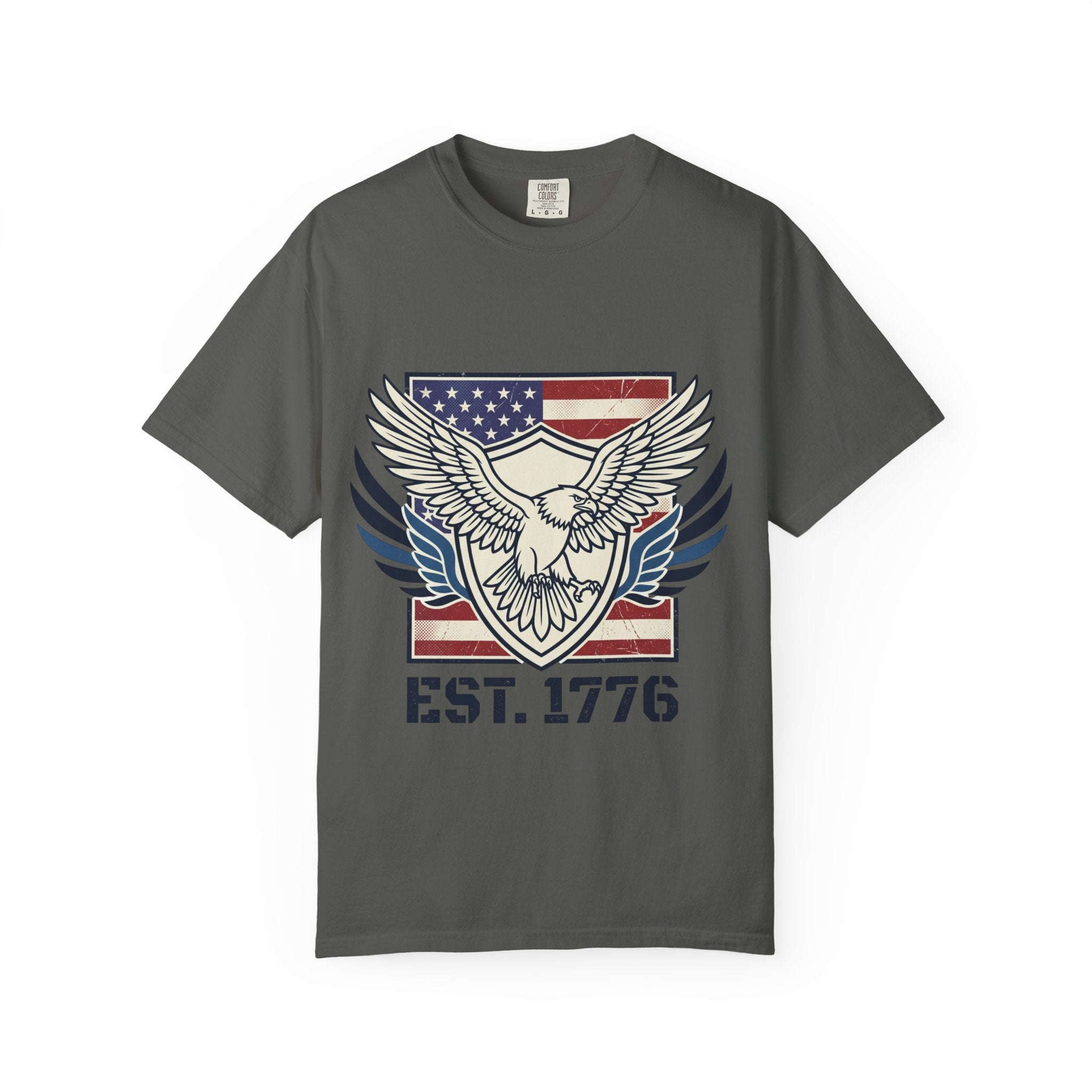 Patriotic Eagle T-Shirt – American Flag "EST. 1776" Vintage Graphic Tee