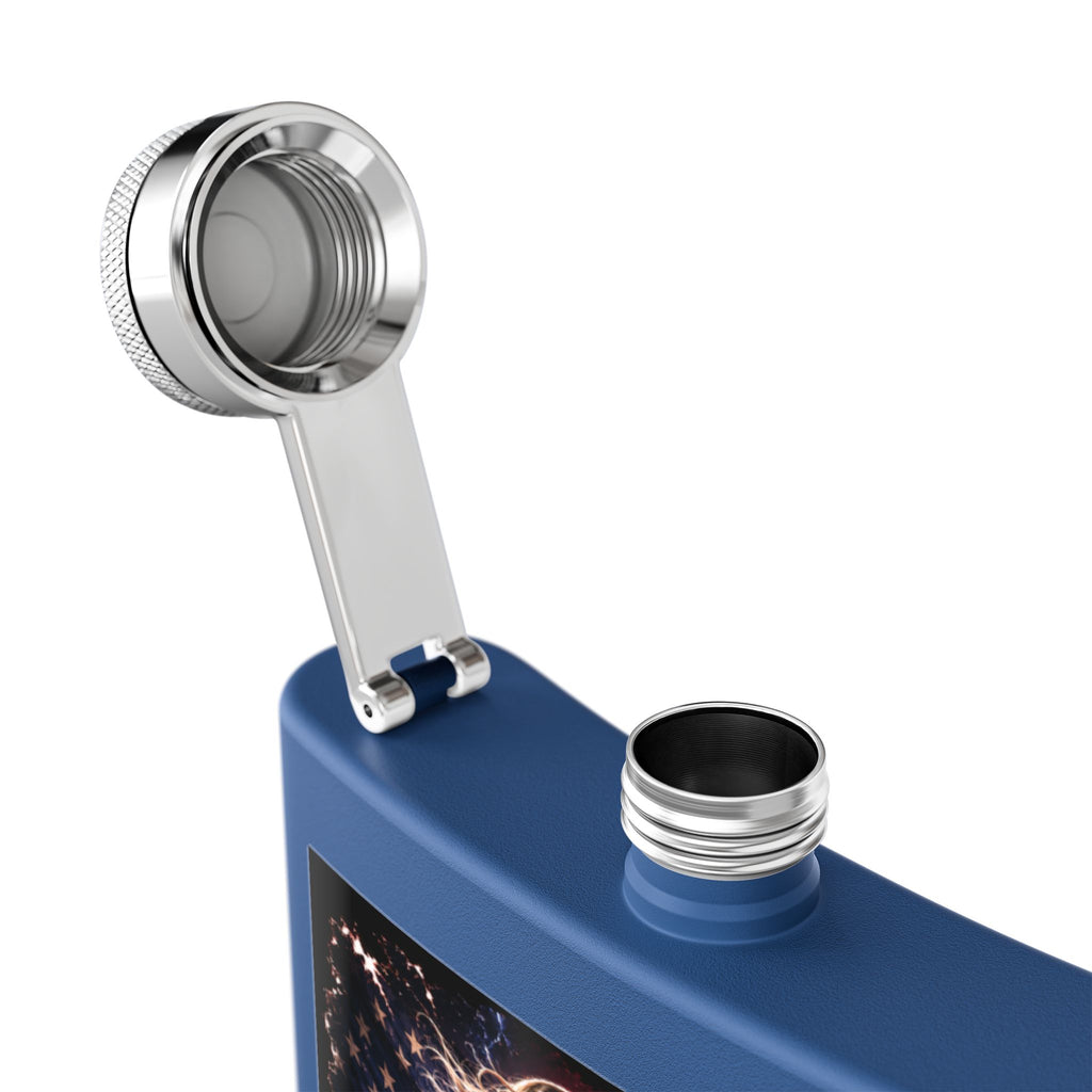 Patriotic Rock Flask — "Ben Jammin" 6oz Stainless Steel Hip Flask