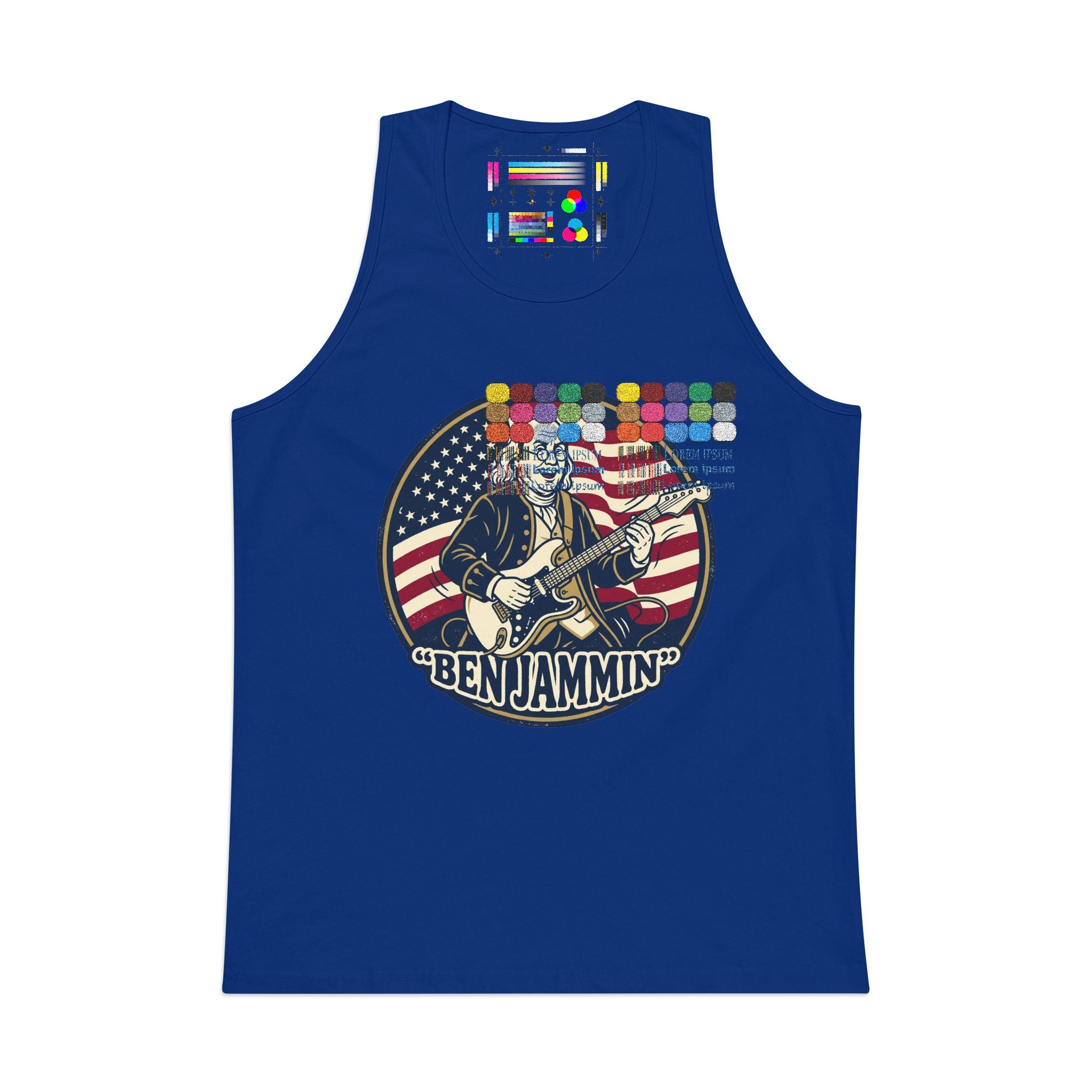 Patriotic "Ben Jammin" Tank Top — Men's Americana Music & Independence Day Tank